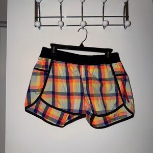 Lululemon Athletica Vibrant Plaid Athletic Shorts